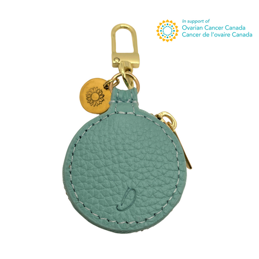 teal ring keeper key chain